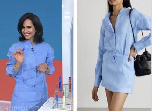 Bahar Takhtehchian, the today show, blue linen mini dress
