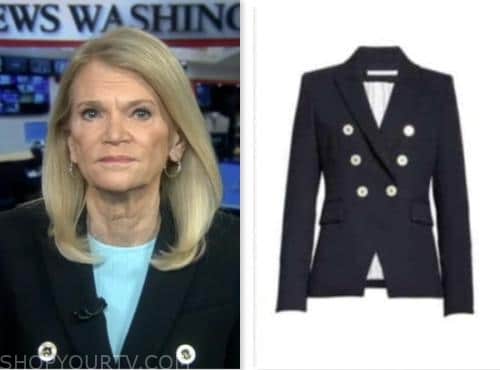 martha raddatz, good morning america, navy blue double breasted blazer