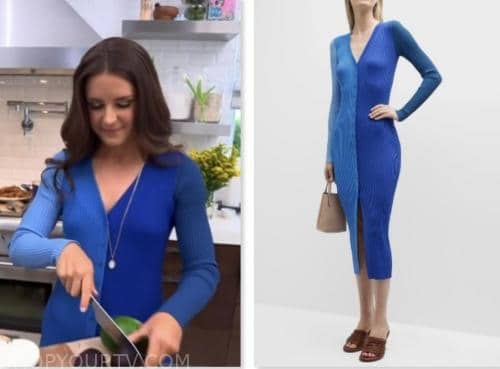 Cristina Bustamante, the today show, blue colorblock sweater dress
