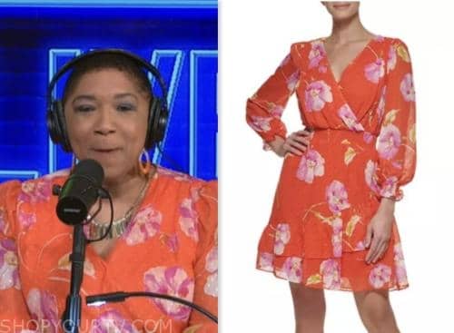 deja vu, live with kelly and mark, orange floral wrap dress