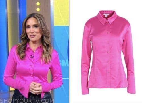 good morning america, pink shirt, rhiannon ally