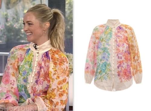 jasmine snow, the today show, floral printed blouse