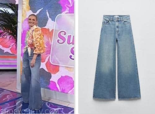 jasmine snow, the today show, wide leg jeans, hoda and jenna