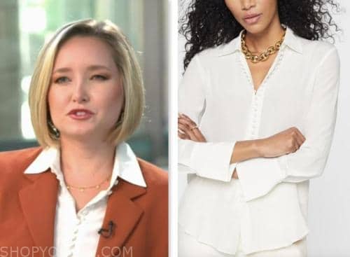 dasha burns, the today show, white button down blouse shirt