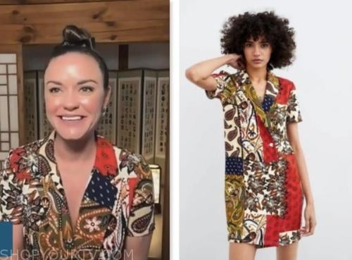 lindsay myers, access daily, patchwork paisley dress