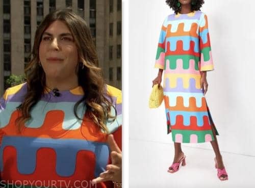 Katie Sturino, access daily, multicolor shift tunic dress