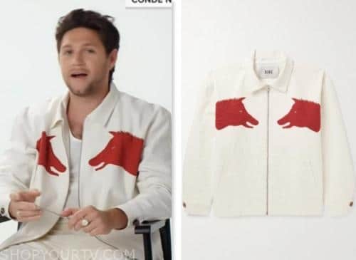 Niall Horan, the today show, white and red boat animal jacket