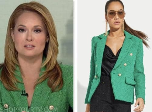 green tweed blazer, gillian turner, the faulkner focus, fox news fashion