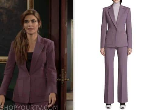 The Young and the Restless: June 2023 Victoria Newman's Purple Blazer ...