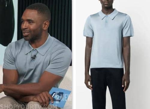 E! News: June 2023 Justin Sylvester's Blue Polo Shirt | Shop Your TV