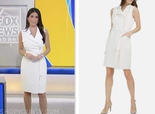 brooke singman, fox and friends, fox news fashion, white moto dress