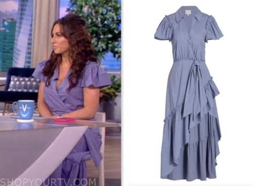 The View June 2023 Alyssa Farah Griffin s Blue Wrap Midi Dress Shop Your TV