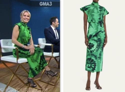 dr. jennifer ashton, gma3, good morning america, green tie dye dress