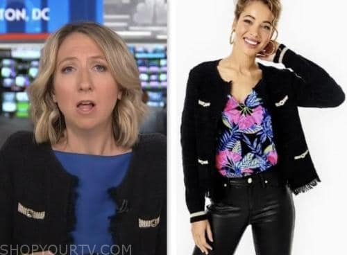 julia ainsley, nbc news daily, black tweed jacket