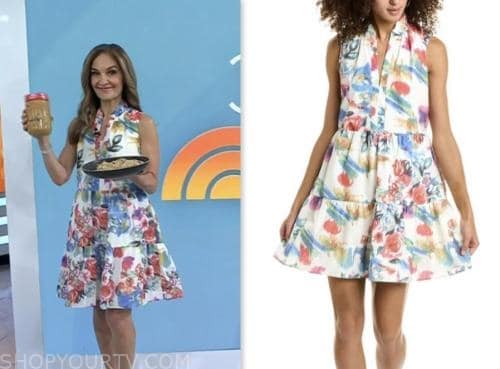 joy bauer, the today show, white floral mini dress