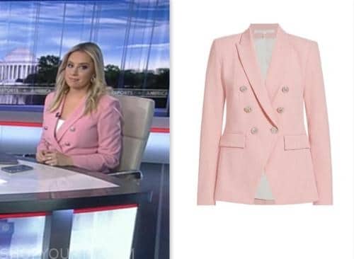Jacqui Heinrich, pink double breasted blazer, fox news fashion, america reports