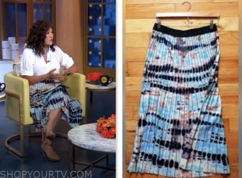 Good Morning America: June 2023 Juju Chang's Blue Tie Dye Skirt | Shop ...