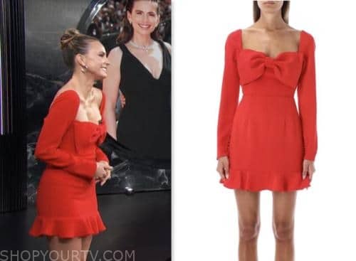 keltie knight, e! news, red bow dress