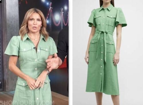Access Daily: June 2023 Kit Hoover's Sage Green Shirt Dress | Shop Your TV