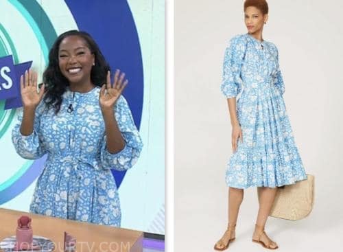 Makho Ndlovu, the today show, blue and white floral dress