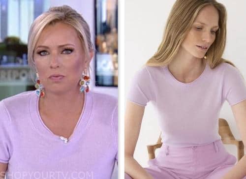 america reports, fox news fashion, purple cashmere top, sandra smith