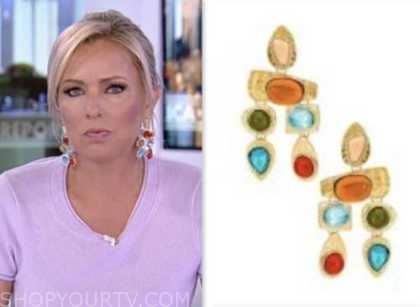 america reports, sandra smith, fox news fashion, multicolor stone earrings
