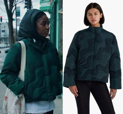 The Bear: Season 2 Episode 9 Sydney's Green & Black Puffer Jacket ...