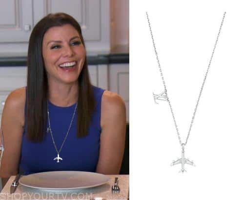 Real Housewives of Orange County: Season 17 Episode 3 Heather's Silver Airplane  Necklace