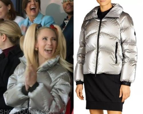 Ted Lasso S03 Juno Temple Silver Puffer Jacket