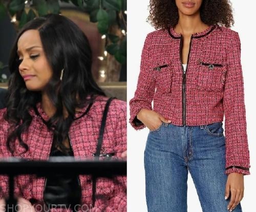 Days of Our Lives: June 2023 Chanel's Pink Tweed Cropped Jacket | Shop ...