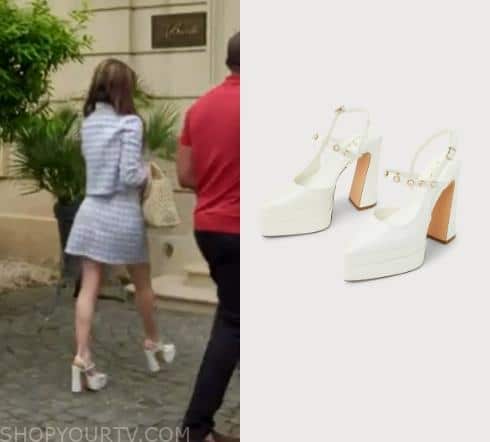 Bold and the Beautiful: June 2023 Steffy's White Platform Pumps | Shop ...