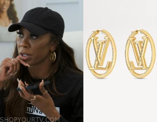 Louis Vuitton Louise Hoop GM Earrings worn by Sany Richards-Ross