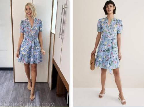 Holly willoughby blue floral dress hotsell