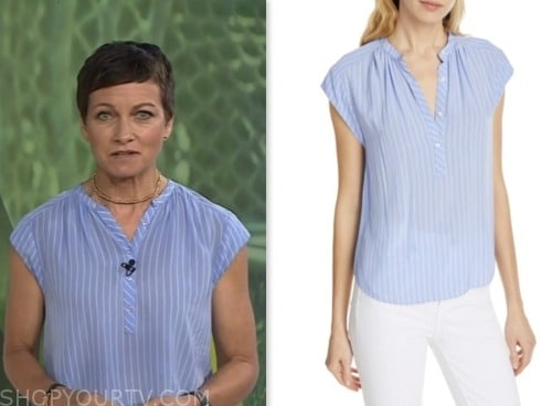 stephanie gosk, the today show, blue striped top