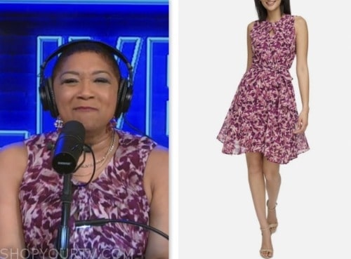 deja vu, live with kelly and mark, pink printed dress