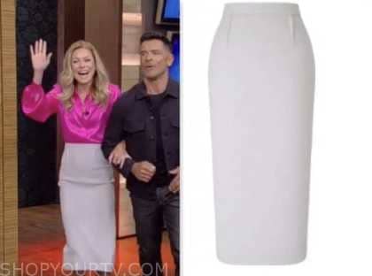 live with kelly and mark, kelly ripa, grey pencil skirt