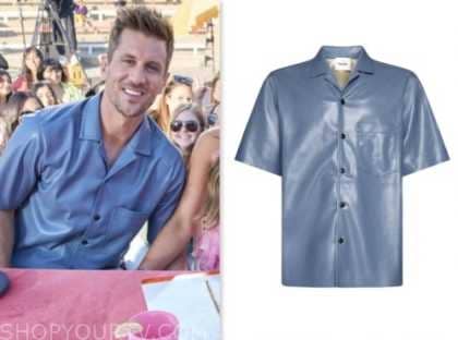 jordan rodgers, the bachelorette, barbie date, blue leather shirt
