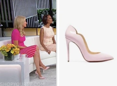 kayleigh mcenany, outnumbered, pink scallop pumps, fox news fashion