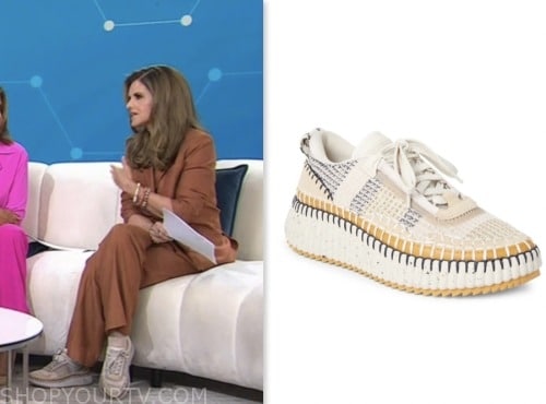 The Today Show July 2023 Maria Shriver s Beige Platform Sneakers Shop Your TV