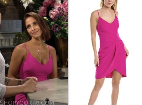 lily winters, the young and the restless, christel khalil, hot pink dress