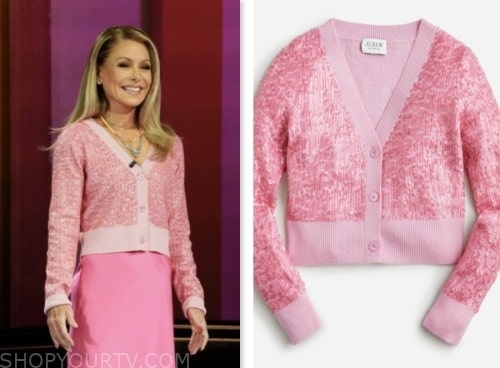 generation gap, pink sequin cardigan sweater, kelly ripa