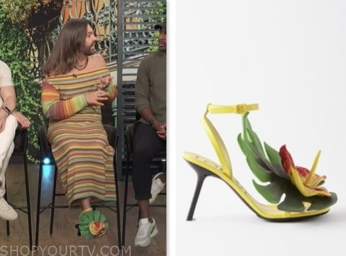 Jonathan van Ness, yellow floral sandals heels, access daily