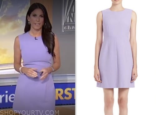 brooke singman, lilac purple sleeveless dress, fox and friends, fox news fashion