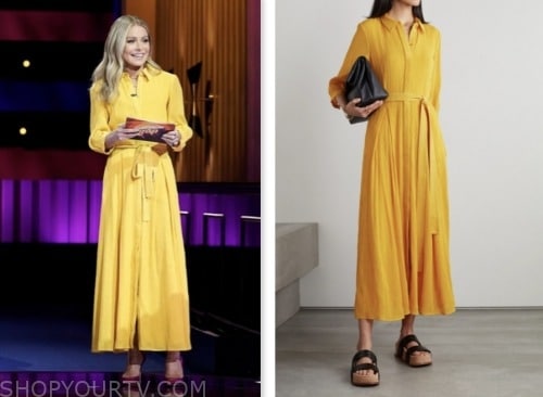 generation gap, kelly ripa, yellow shirt dress