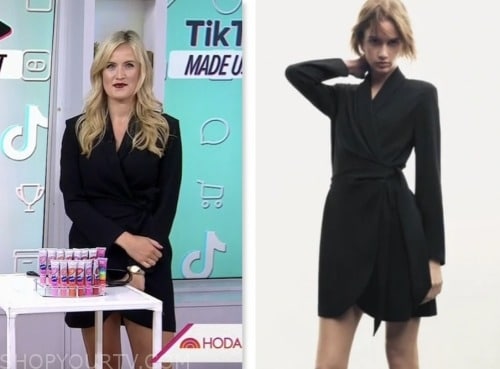 kelsey murphy, the today show, hoda and jenna, black wrap dress