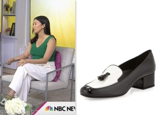 The Today Show: July 2023 Liz Tran's Black and White Colorblock Tassel ...