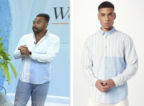 Hilton Carter, the today show, blue striped shirt