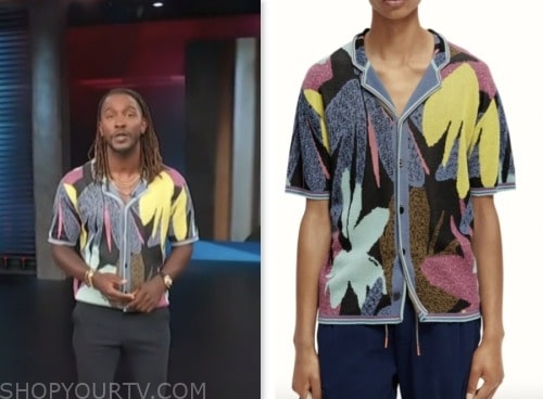 scott evans, floral print shirt, access hollywood