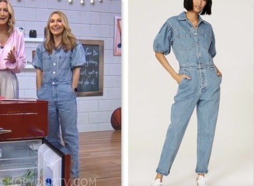lori bergamotto, good morning america, denim jumpsuit