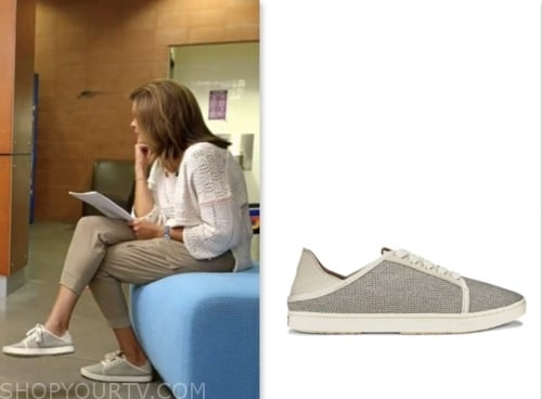 The Today Show: August 2023 Hoda Kotb's Beige Two Tone Sneakers | Shop ...